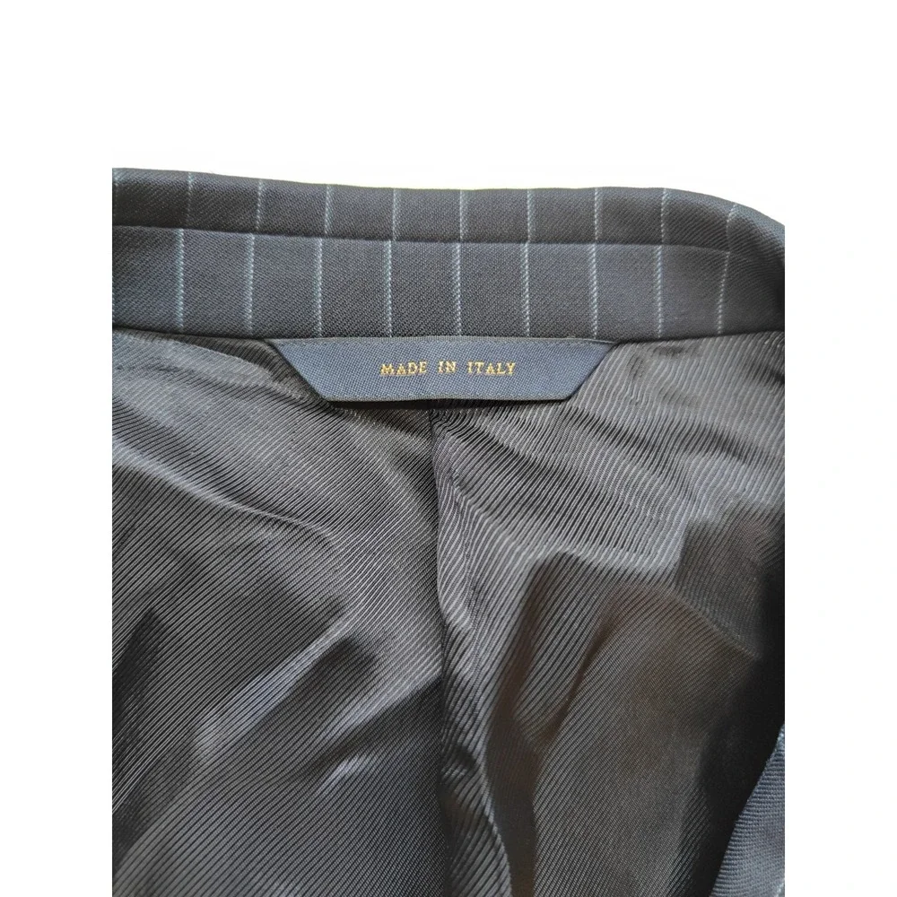 Brooks Brothers Mens 41L 1818 Fitzgerald Wool Sport Coat Blue Stripe Italy 2-Btn